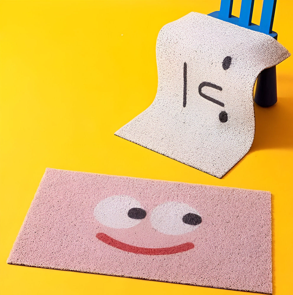 Cheeky Dörrmatta - Söt Smiley-tryckt PVC Halkfri Entrématta