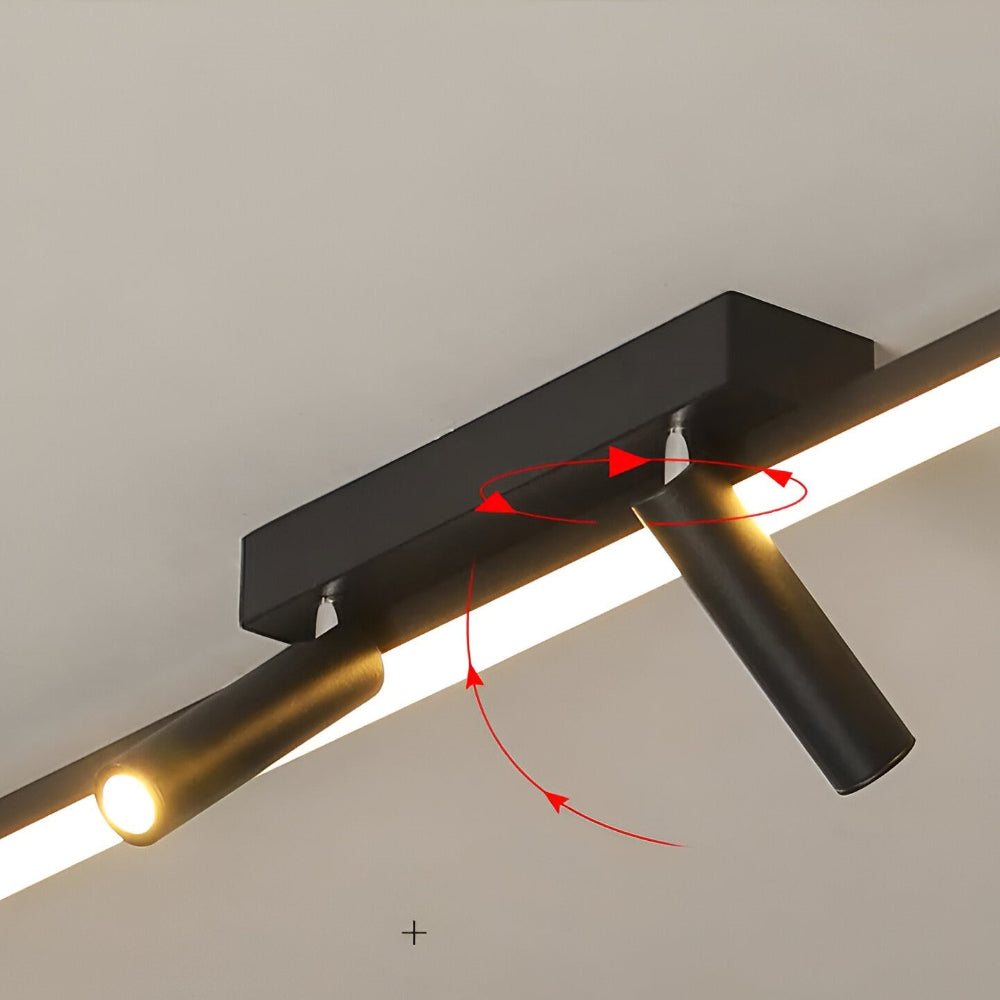 Chic LED-Skena Lampa för Sovrum, Kök och Vardagsrum - Justerbar Spotlampa Taklampa