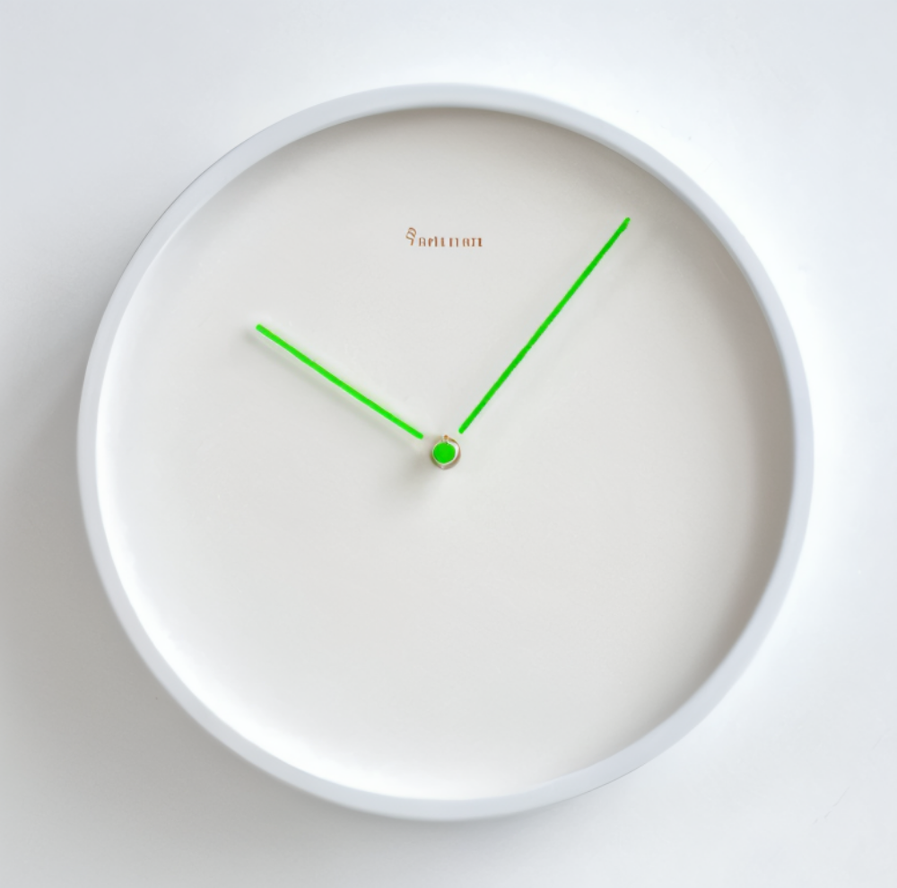 Circ O'Clock - Elegant Vit Metall Väggklocka