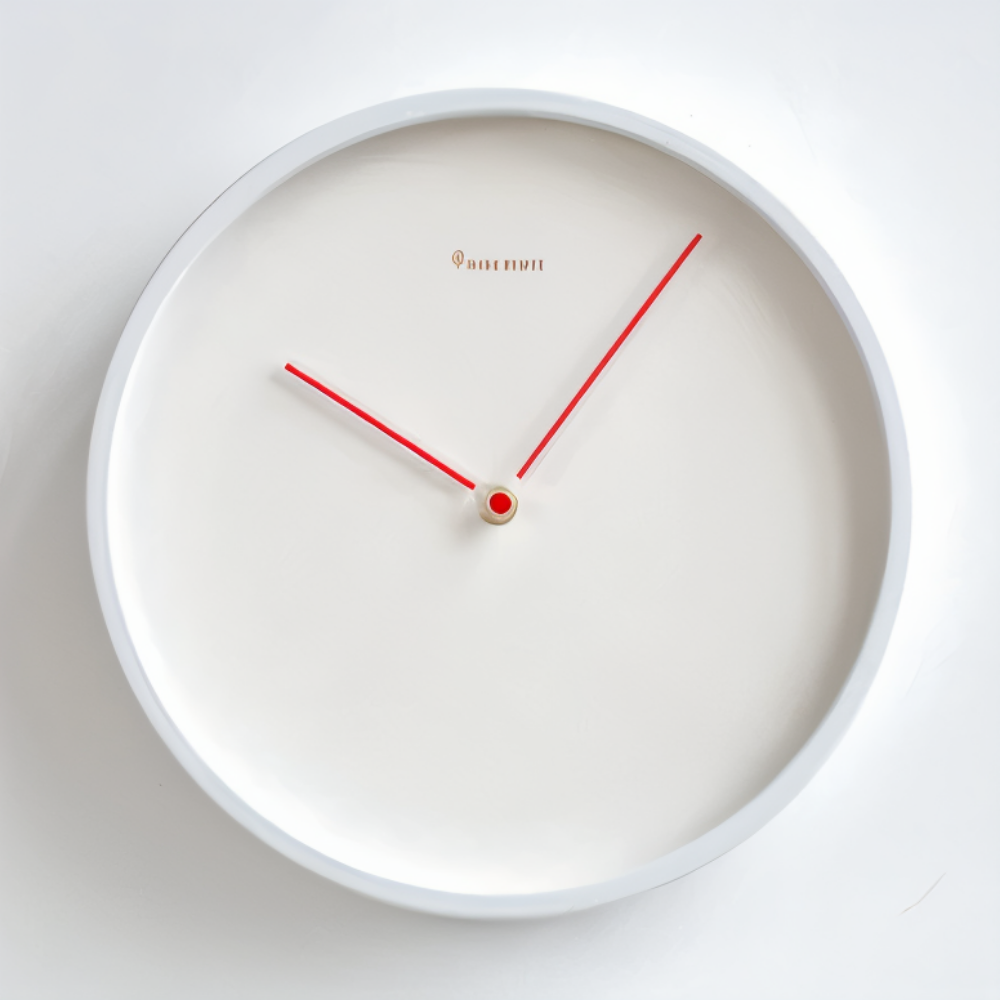 Circ O'Clock - Elegant Vit Metall Väggklocka