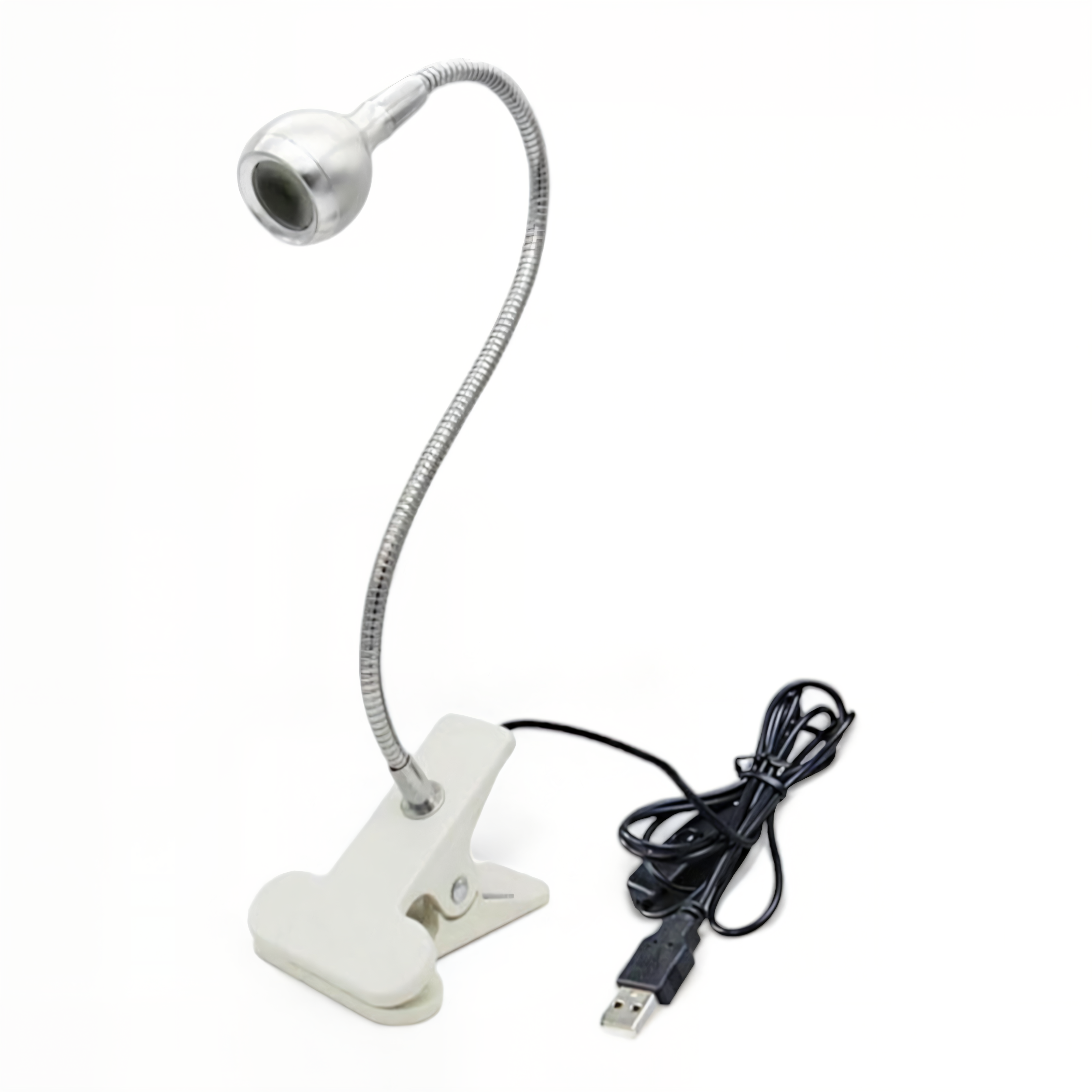 ClipNGlow Skrivbordslampa - 360° Roterbar, USB-driven, Flexibel Skrivbordslampa