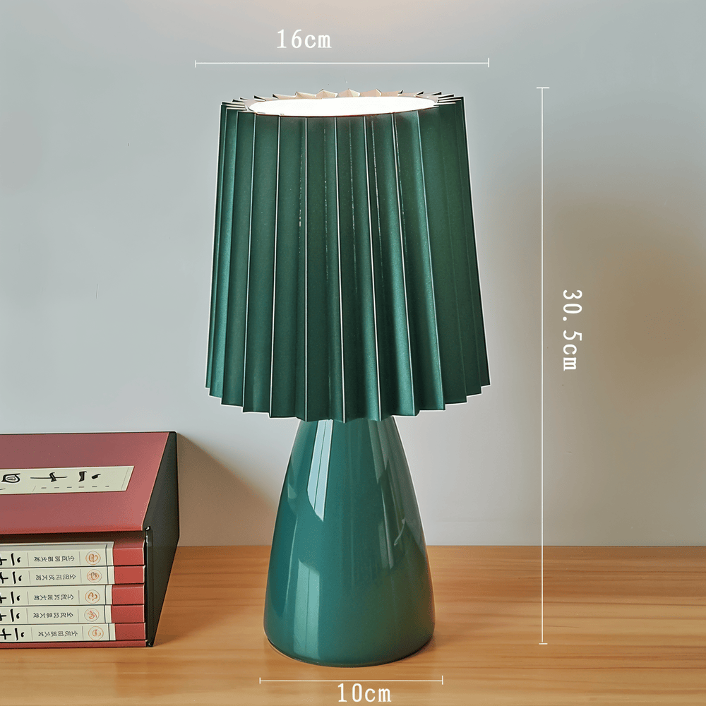 ConePleated Bordslampa - LED Keramisk Milkshake Skrivbordslampa