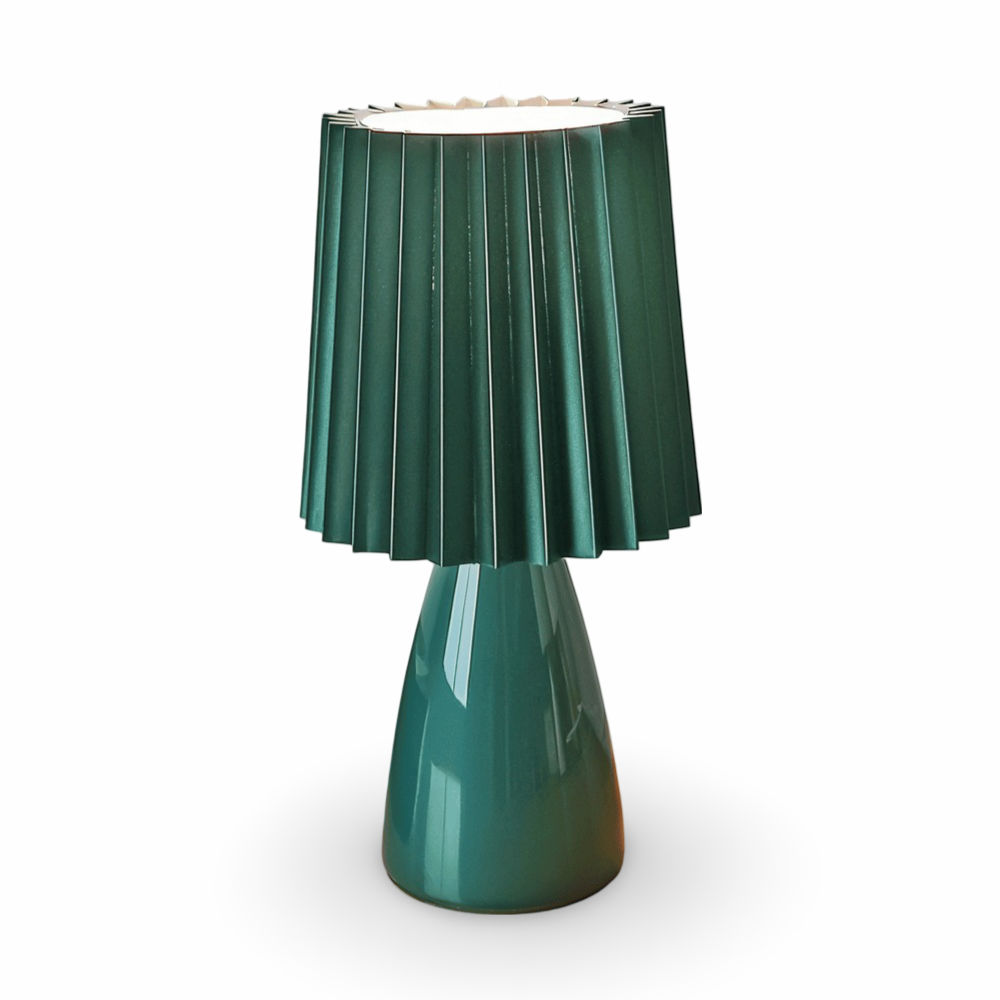 ConePleated Bordslampa - LED Keramisk Milkshake Skrivbordslampa