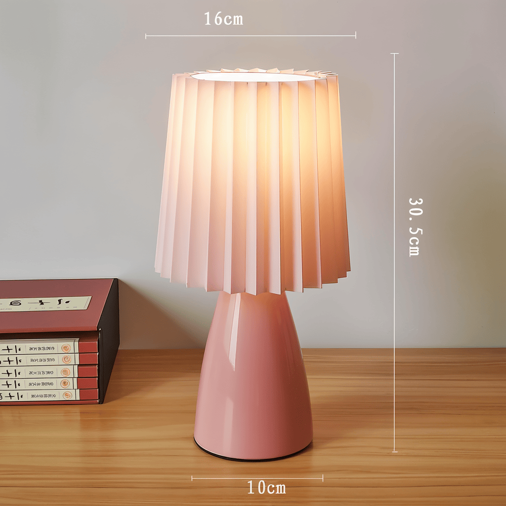 ConePleated Bordslampa - LED Keramisk Milkshake Skrivbordslampa