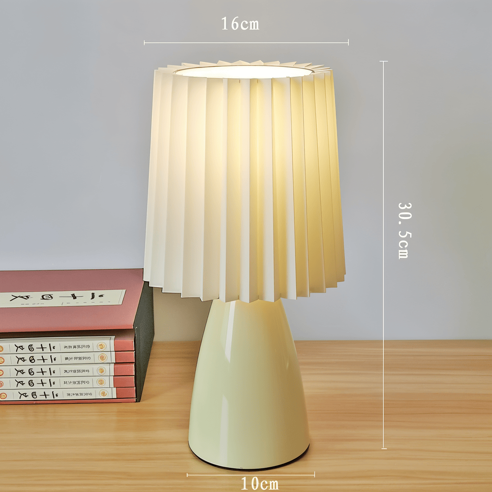 ConePleated Bordslampa - LED Keramisk Milkshake Skrivbordslampa