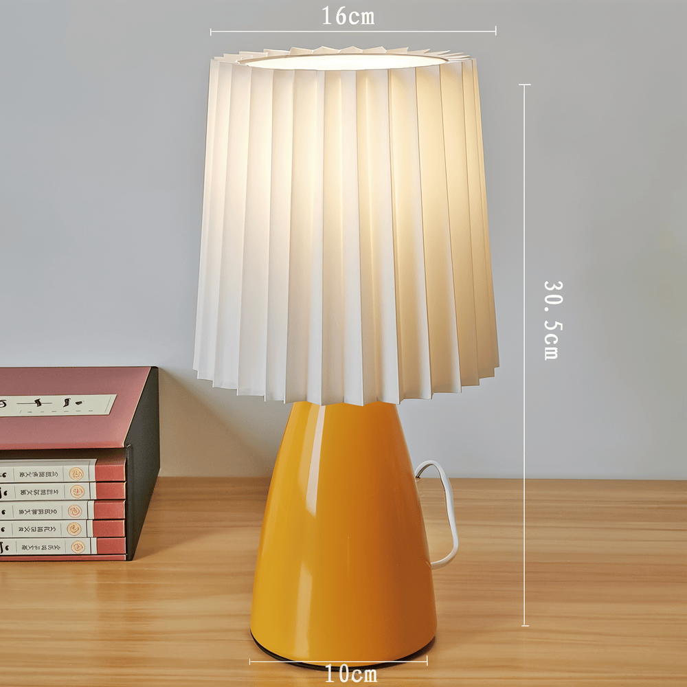 ConePleated Bordslampa - LED Keramisk Milkshake Skrivbordslampa