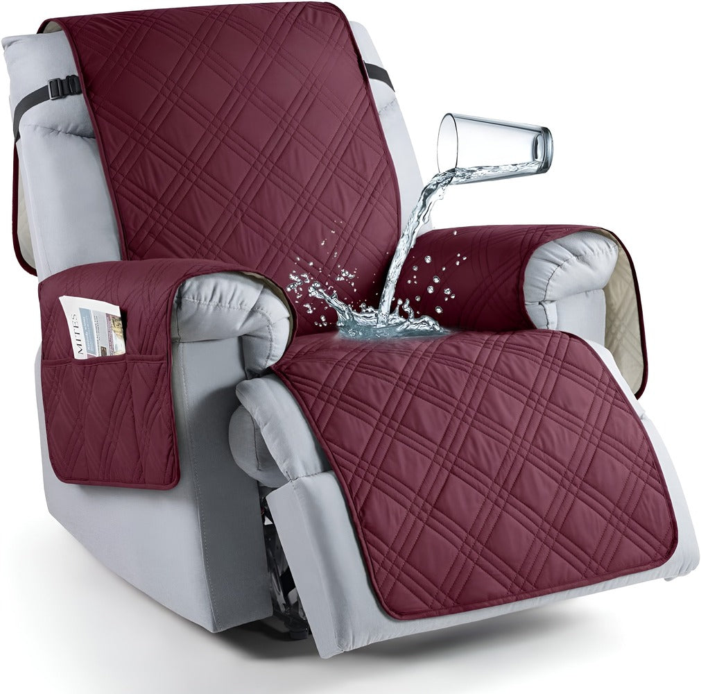 CozyShield - Rutigt Halkskydd för Recliner-Soffa med överdrag för Allroundskydd