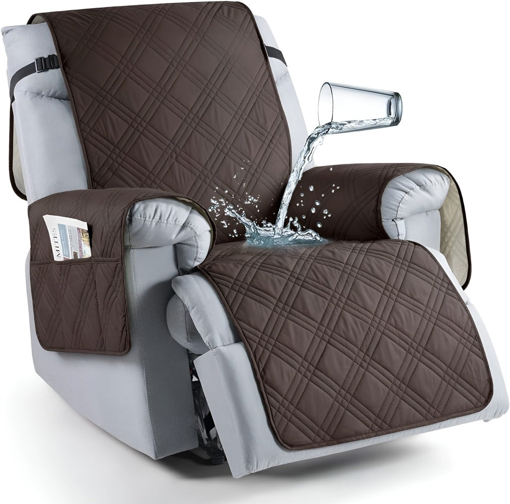 CozyShield - Rutigt Halkskydd för Recliner-Soffa med överdrag för Allroundskydd