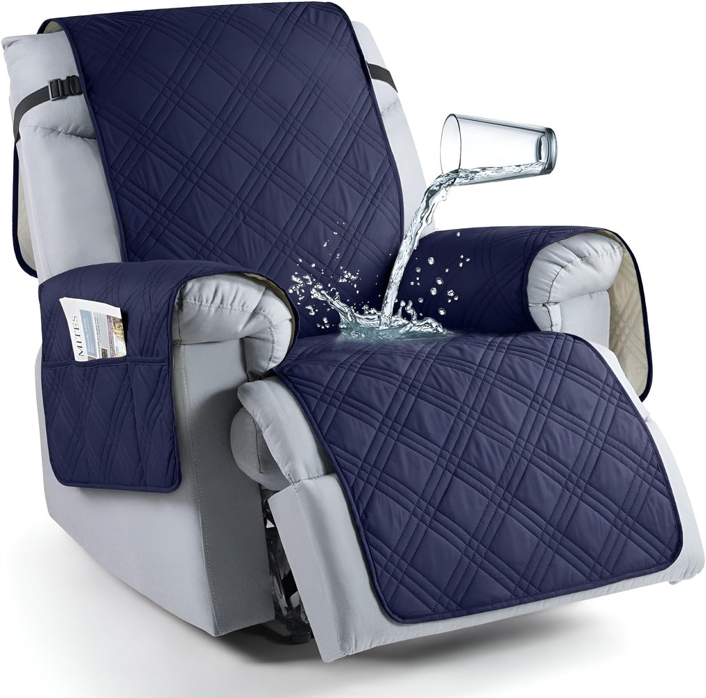 CozyShield - Rutigt Halkskydd för Recliner-Soffa med överdrag för Allroundskydd