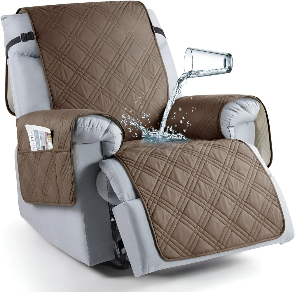 CozyShield - Rutigt Halkskydd för Recliner-Soffa med överdrag för Allroundskydd
