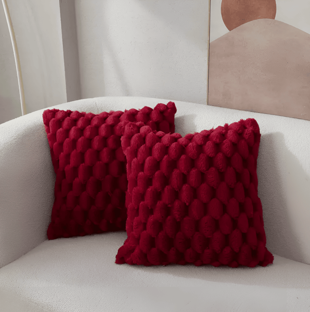 CozyWeave - Lyxigt Mjukt Kuddfodral med Fluffigt Mönstrat överdrag