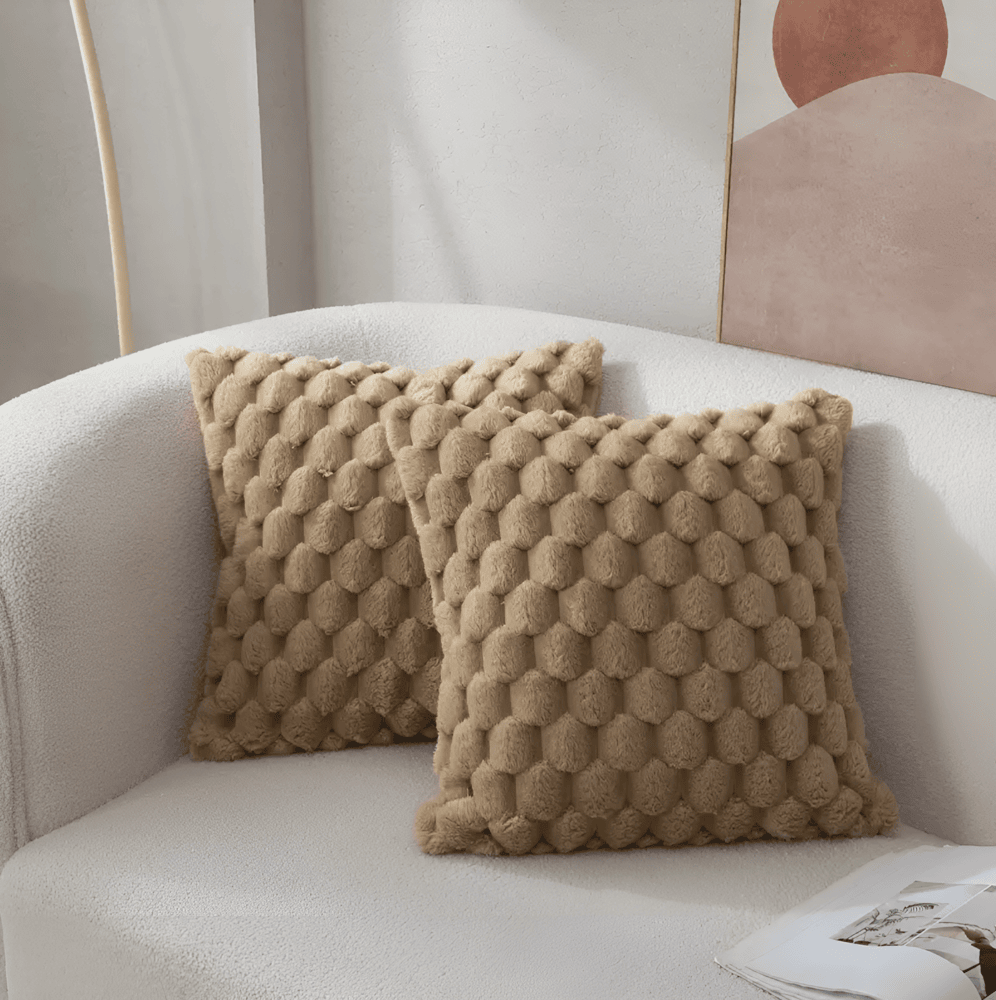 CozyWeave - Lyxigt Mjukt Kuddfodral med Fluffigt Mönstrat överdrag