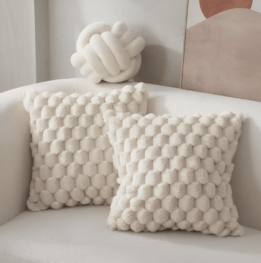 CozyWeave - Lyxigt Mjukt Kuddfodral med Fluffigt Mönstrat överdrag