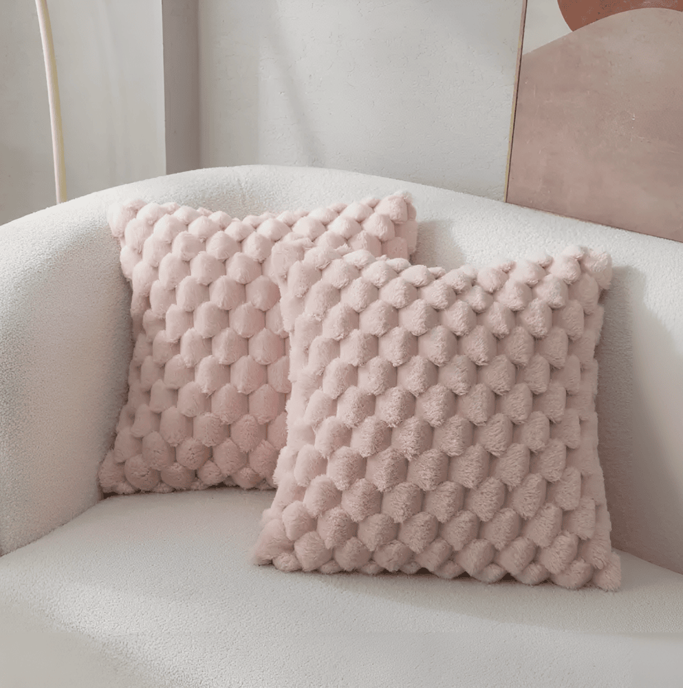 CozyWeave - Lyxigt Mjukt Kuddfodral med Fluffigt Mönstrat överdrag