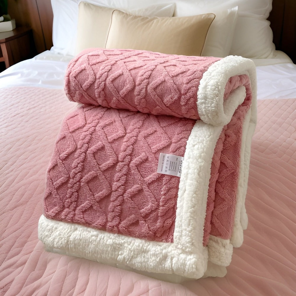Cozy Cuddle - Dubbelsidig Mysig Fleecefilt för Nattlig Värme med Stil