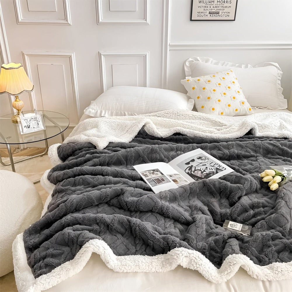 Cozy Cuddle - Dubbelsidig Mysig Fleecefilt för Nattlig Värme med Stil