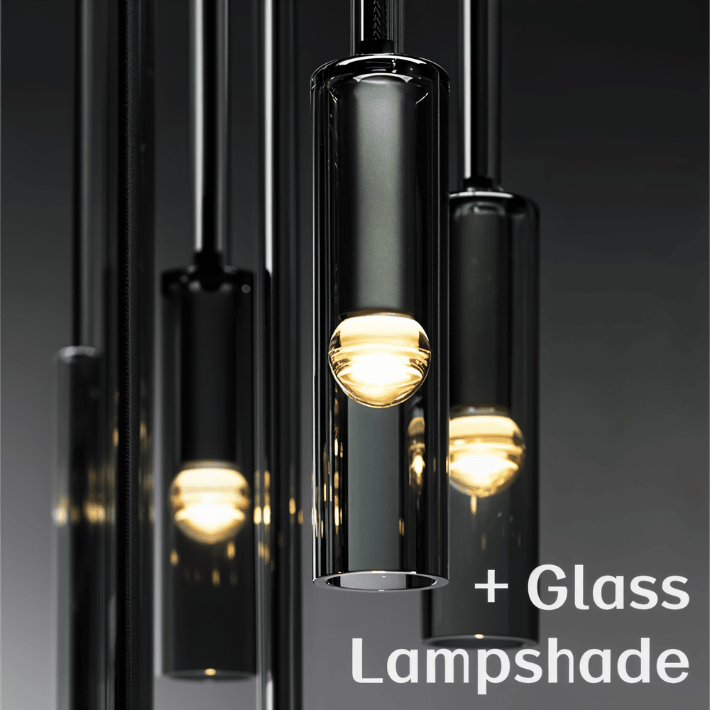 CrystalTube Pendellampa i Glas - Cylinderformad Pendellampa