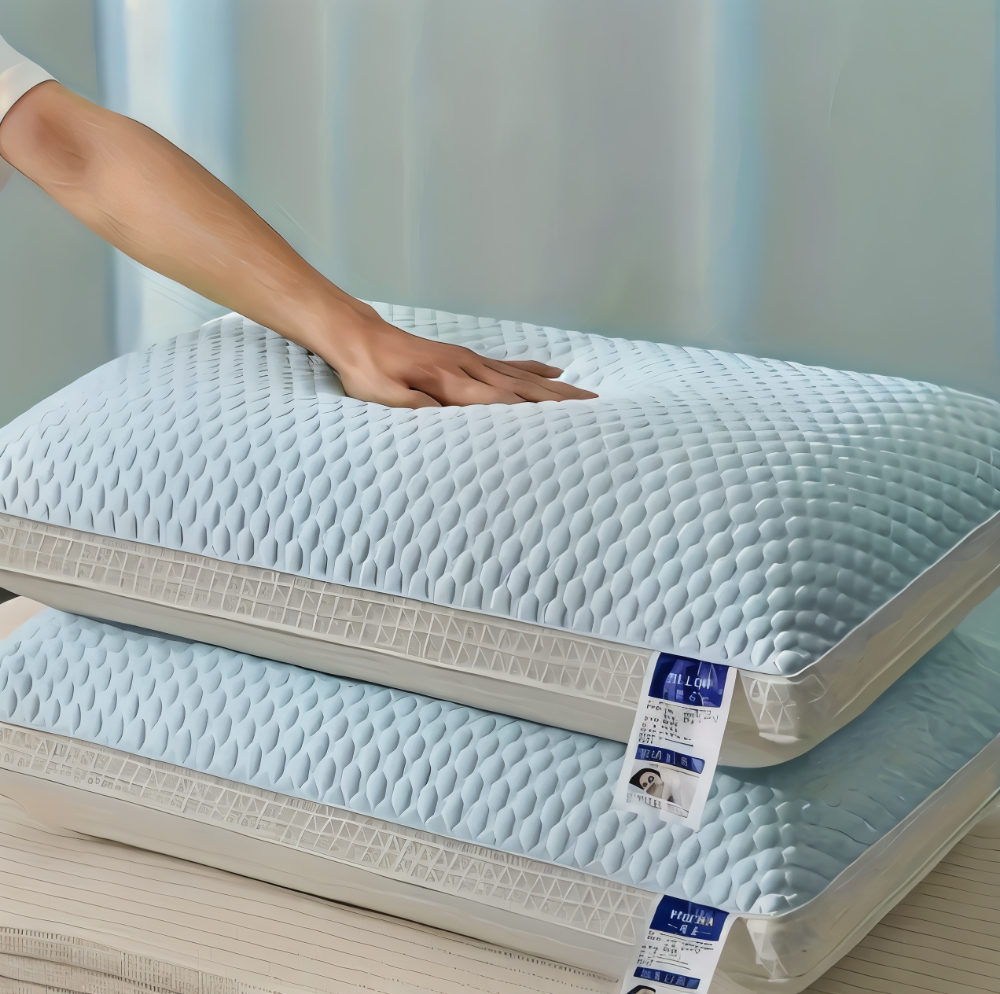 CushiesBlue – Set med 2 mjuka, andningsbara minnesskumkuddar