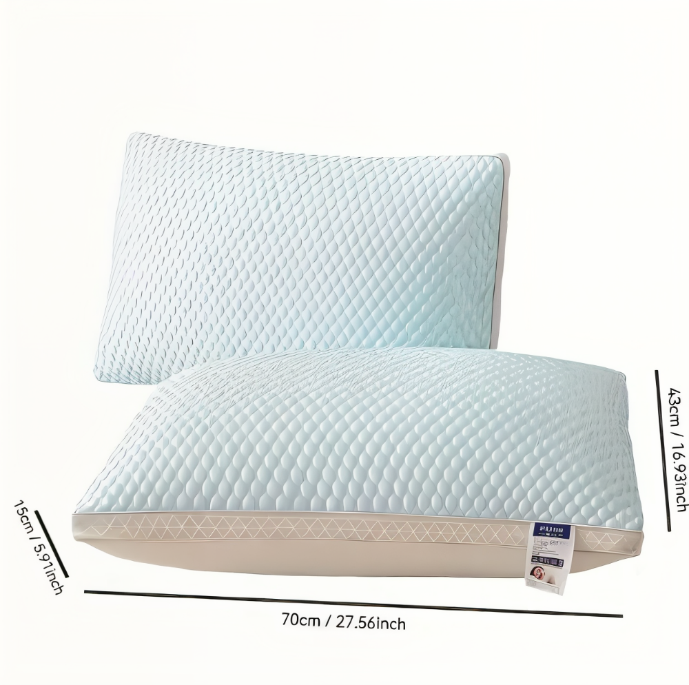 CushiesBlue – Set med 2 mjuka, andningsbara minnesskumkuddar