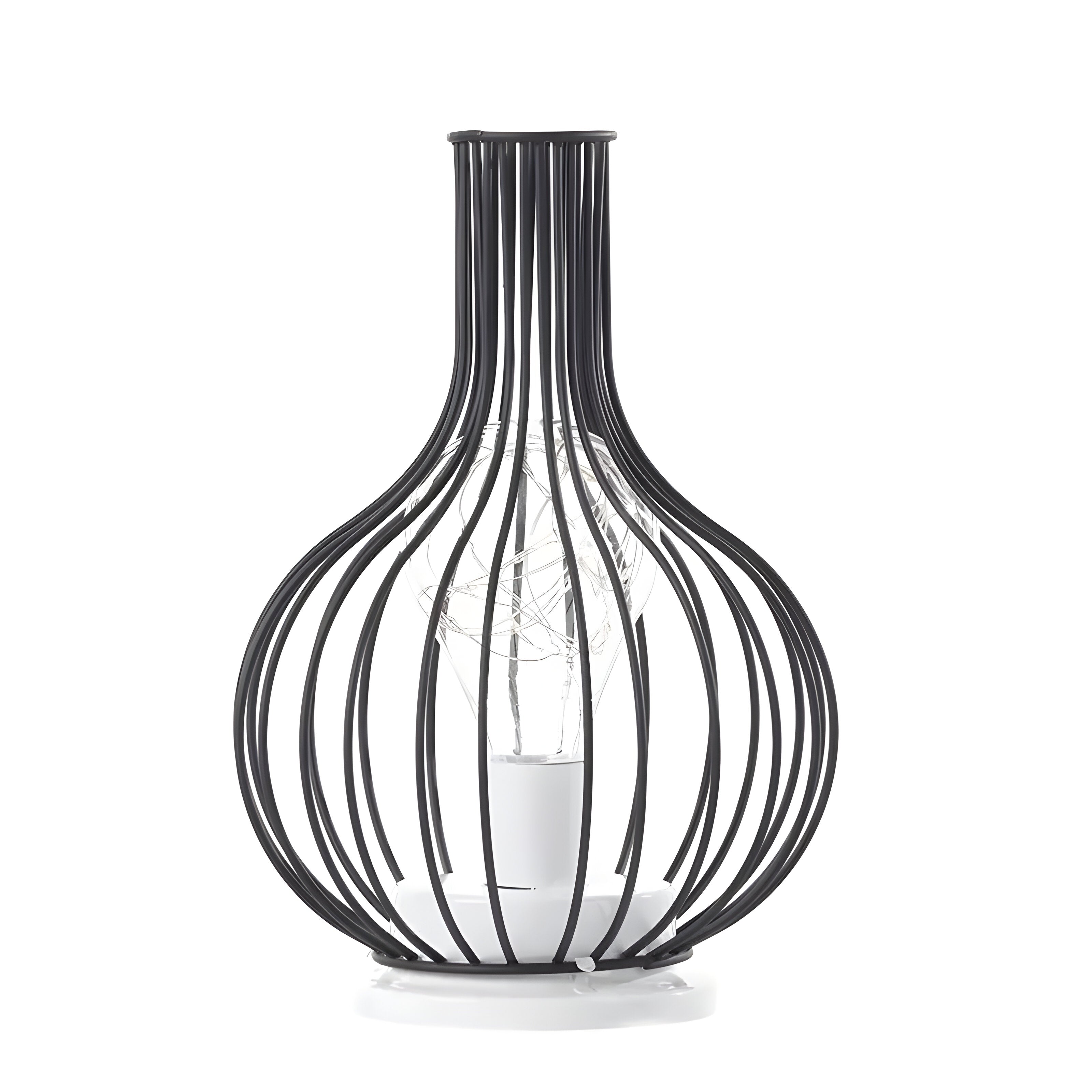 DecanterLume Bordslampa - Modern Skrivbordslampa med Svart Vinflaska