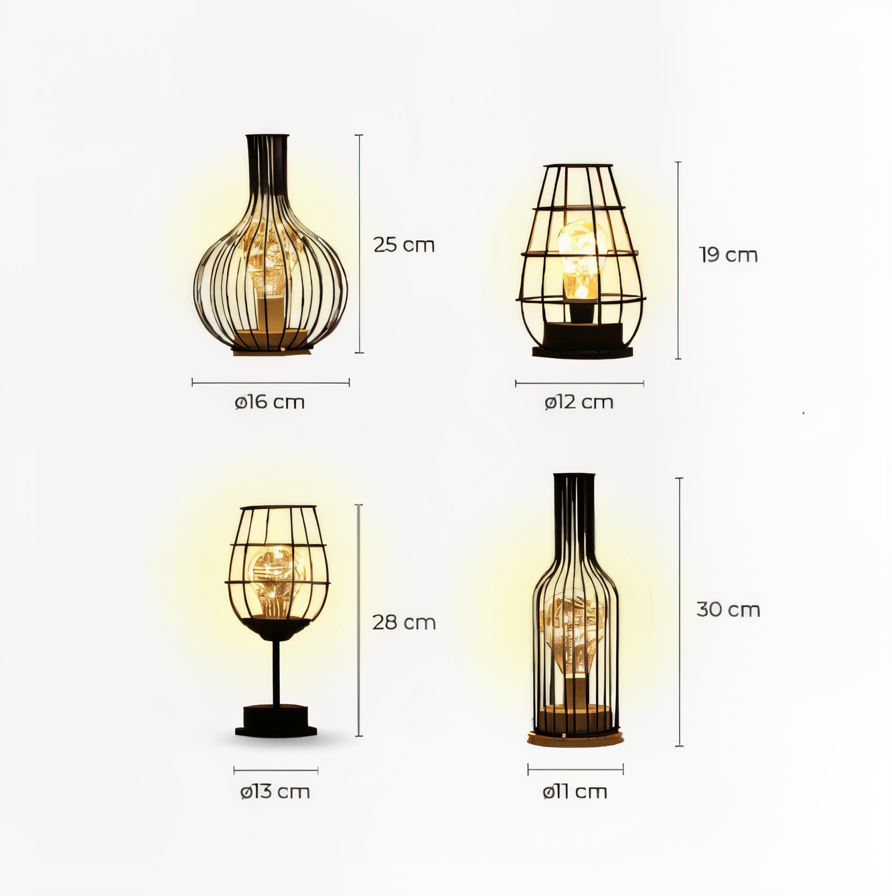DecanterLume Bordslampa - Modern Skrivbordslampa med Svart Vinflaska