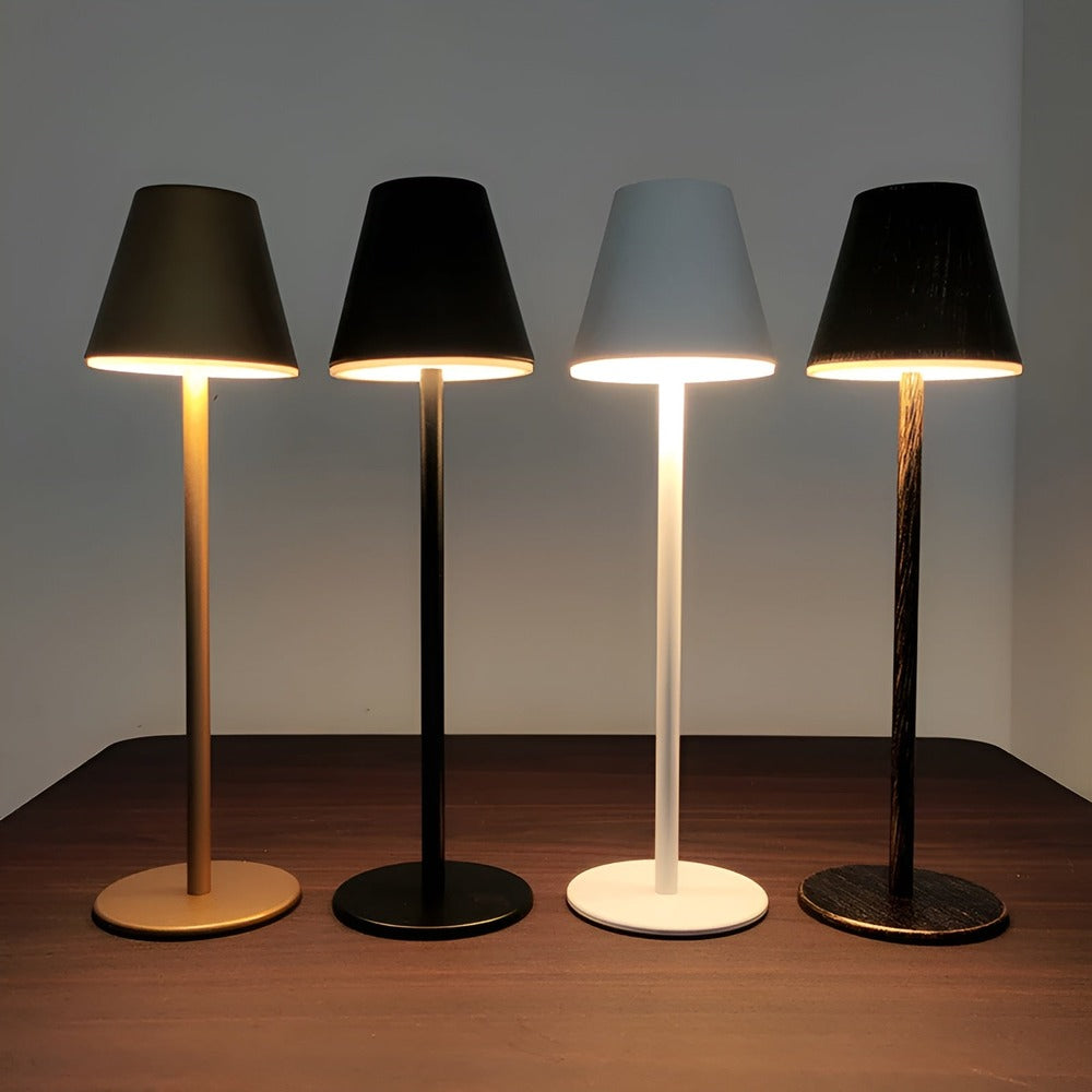 Modern Bordslampa - LED-Lampa i Metall med Pekbrytare och USB-port