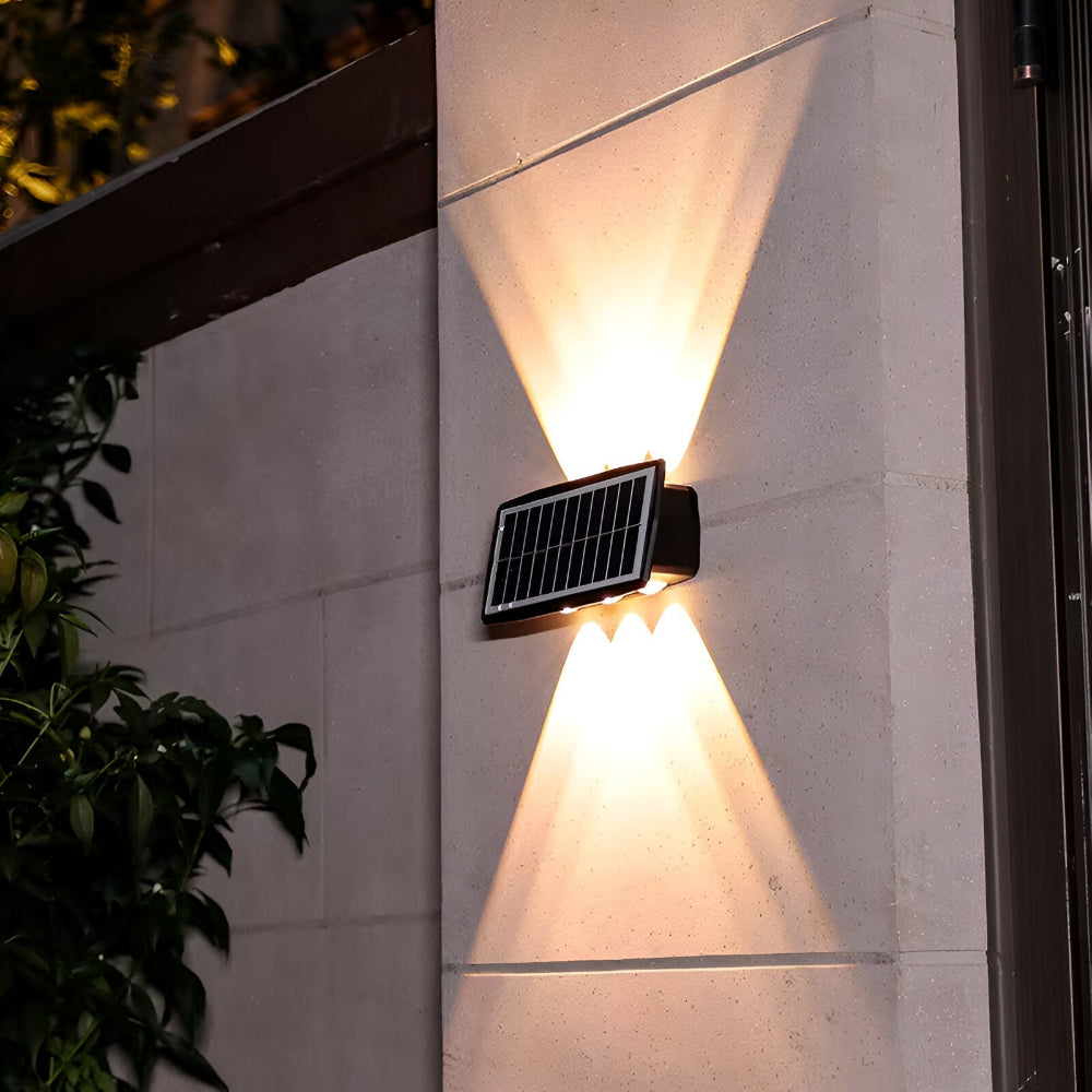 DualLit Trädgårdsbelysning - Vattentät LED Solarlampa Trädgård - Up & Down Utomhusbelysning
