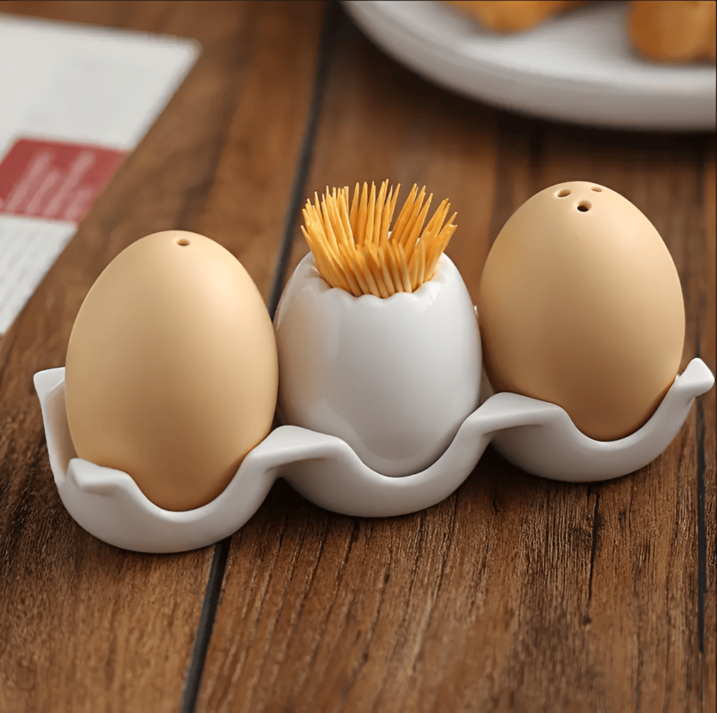 EggstraTrio - Kryddflaskor med ägg i Keramik