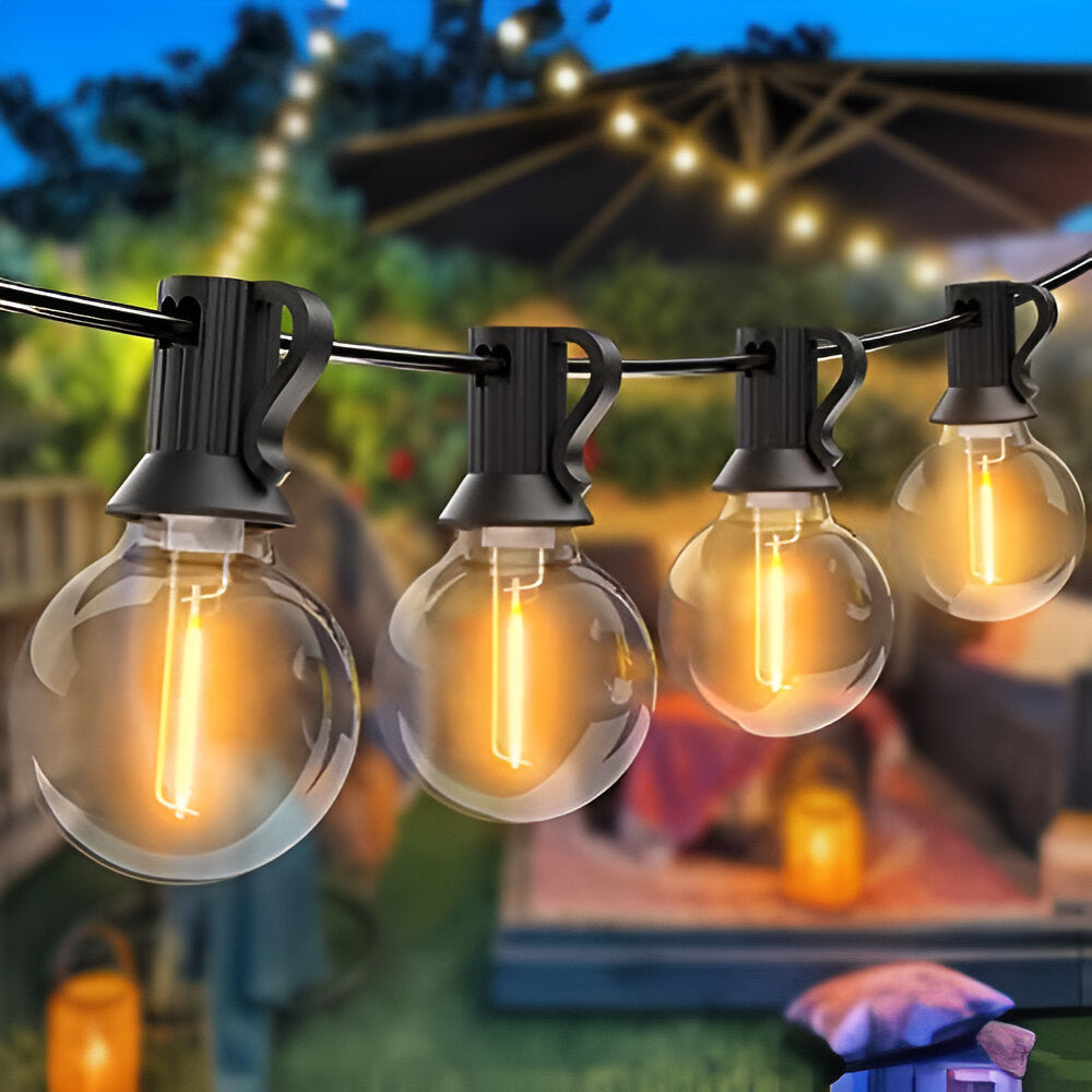 ElectriBulb Ljusgirland - G40 Globe Utomhusbelysning - IP44 & Bruchsäker Trädgårdsbelysning