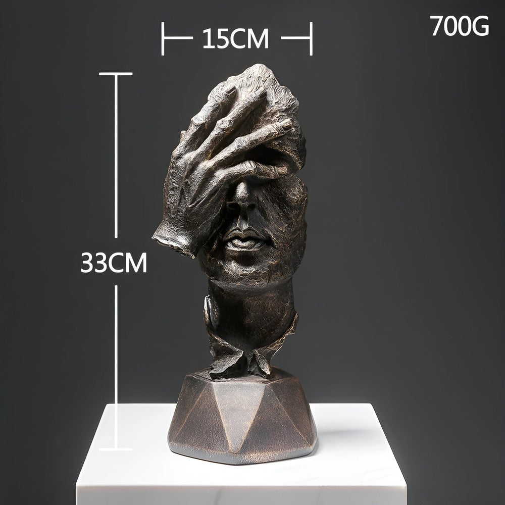 Expressive Face - Kreativ Abstrakt Ansiktsskulptur för hem- och Kontorsinredning