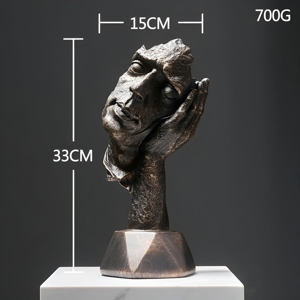 Expressive Face - Kreativ Abstrakt Ansiktsskulptur för hem- och Kontorsinredning