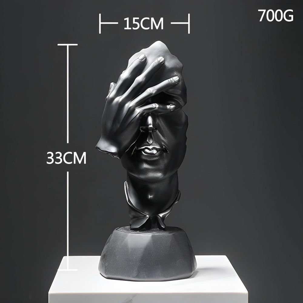 Expressive Face - Kreativ Abstrakt Ansiktsskulptur för hem- och Kontorsinredning