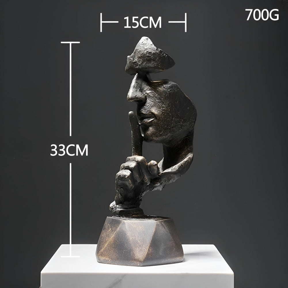 Expressive Face - Kreativ Abstrakt Ansiktsskulptur för hem- och Kontorsinredning