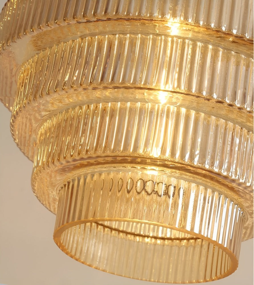 Curve - Arkaisk Ljuskrona med Trappstegsformad Design