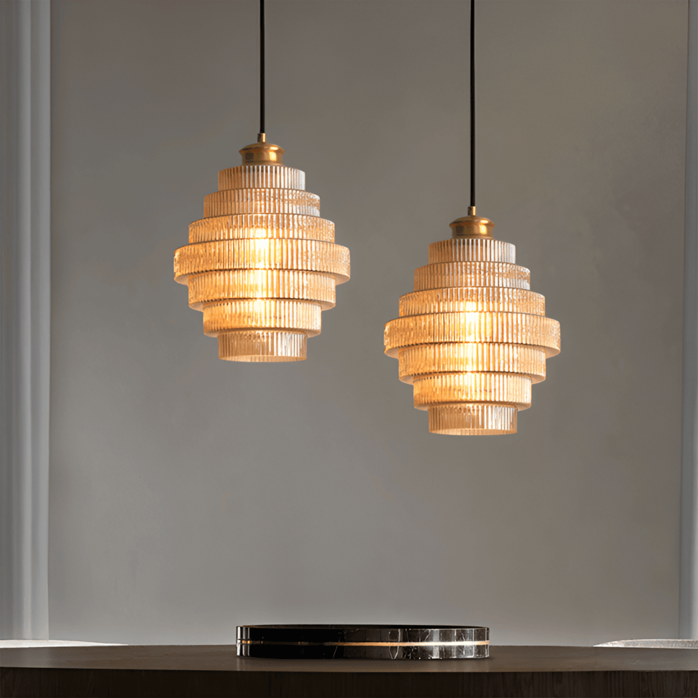 Curve - Arkaisk Ljuskrona med Trappstegsformad Design