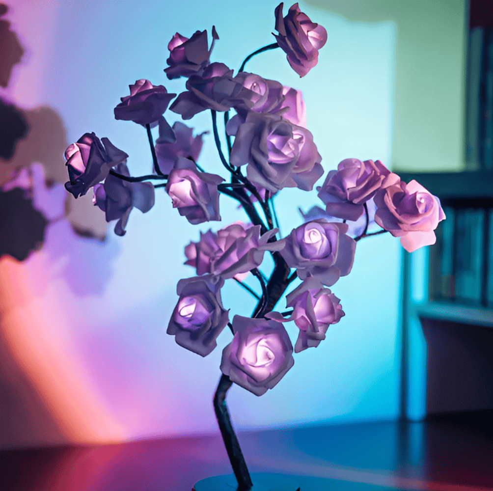 Rosenblomsträd - LED-Nattlampa - Nattlampa