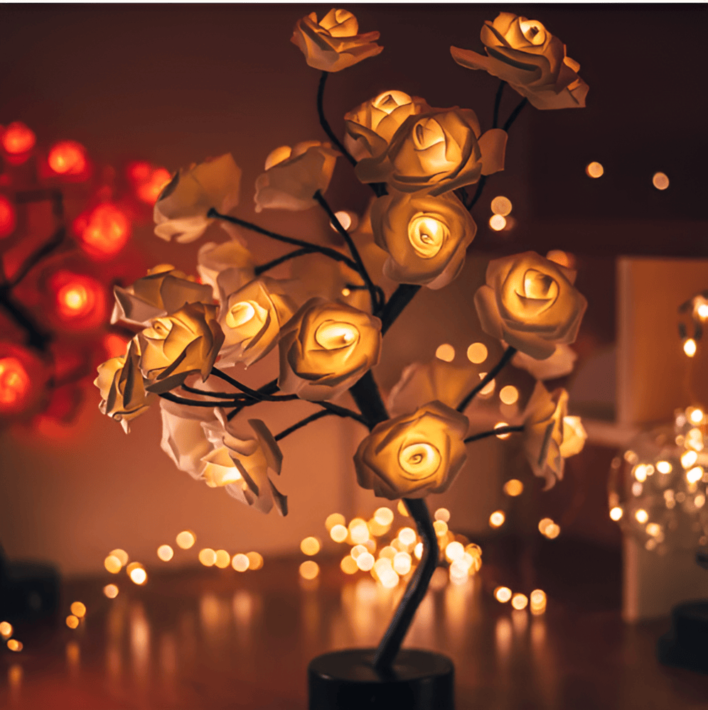 Rosenblomsträd - LED-Nattlampa - Nattlampa