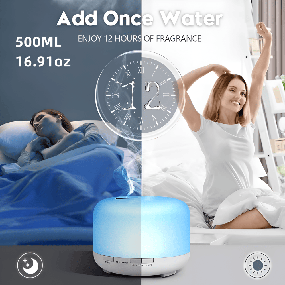 Färgglad Aromadiffusor med Bluetooth-Högtalare och Luftfuktarfunktion