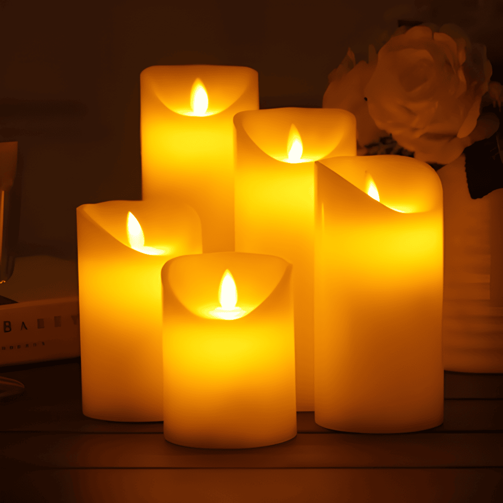 FlamaFaux - Moderna LED-ljus med ett Flämtande, Varmt Sken