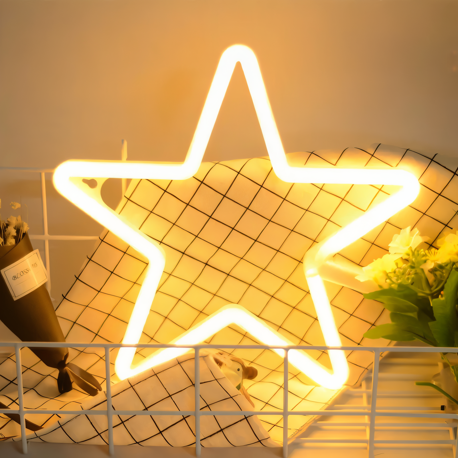 Geom Neon Lights - Förtrollande LED-Ljusskyltar för Festlig Heminredning