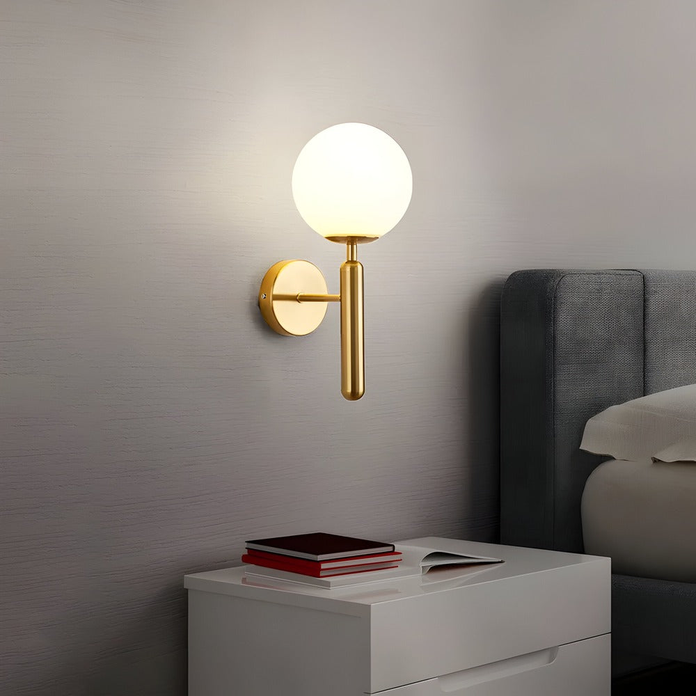Glänsande Globe-Vägglampa - Snygg Kopparvägglampa - Vägglampor LED Inomhus