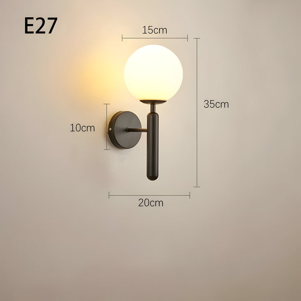 Glänsande Globe-Vägglampa - Snygg Kopparvägglampa - Vägglampor LED Inomhus