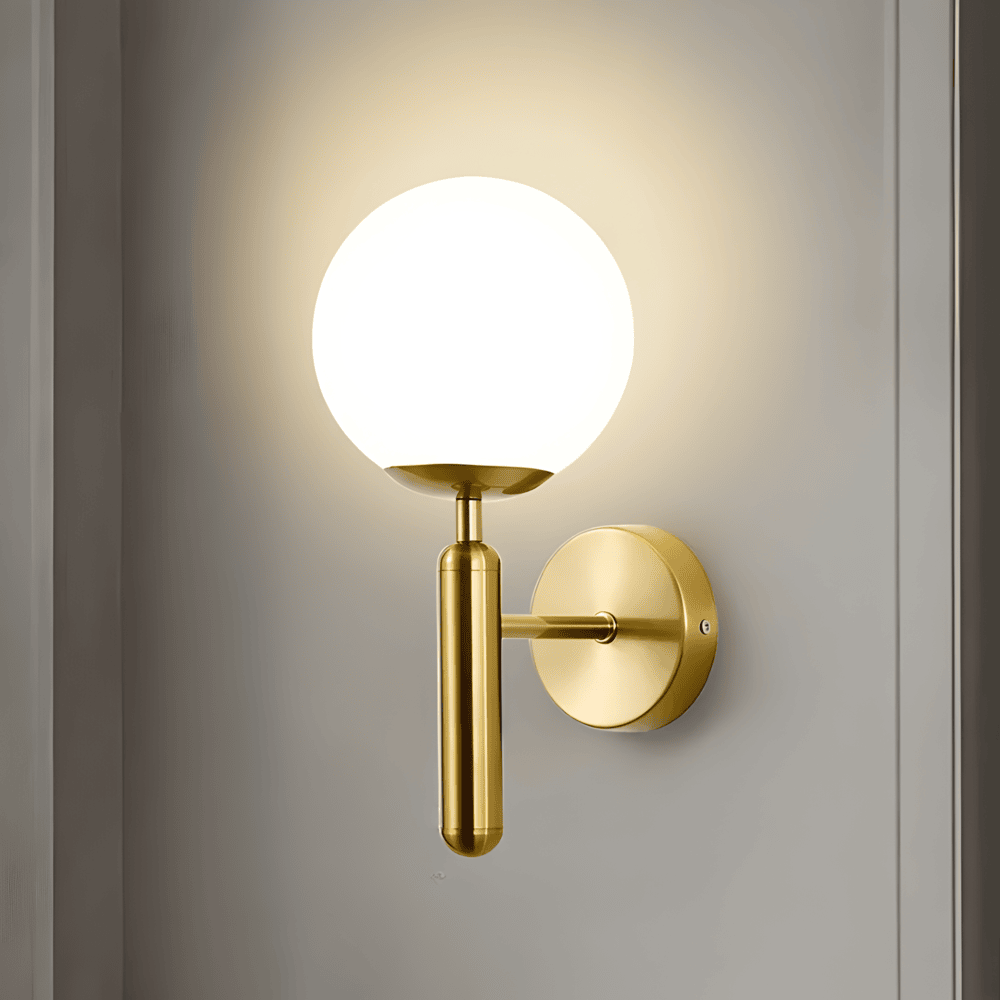 Glänsande Globe-Vägglampa - Snygg Kopparvägglampa - Vägglampor LED Inomhus