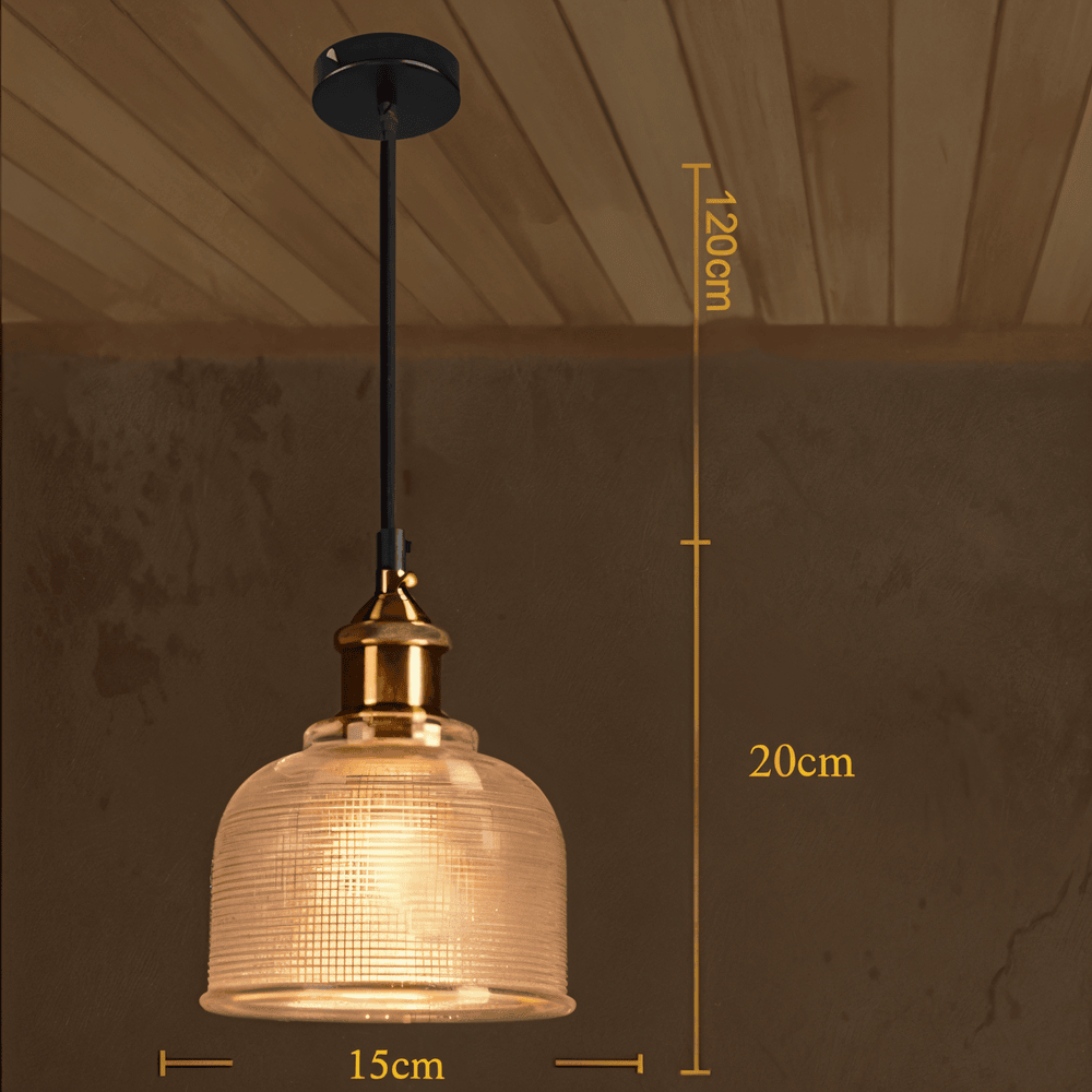 Glansig Bell Taklampa - Färgglad Retro Glas Taklampa-Modern Hängande Lampa