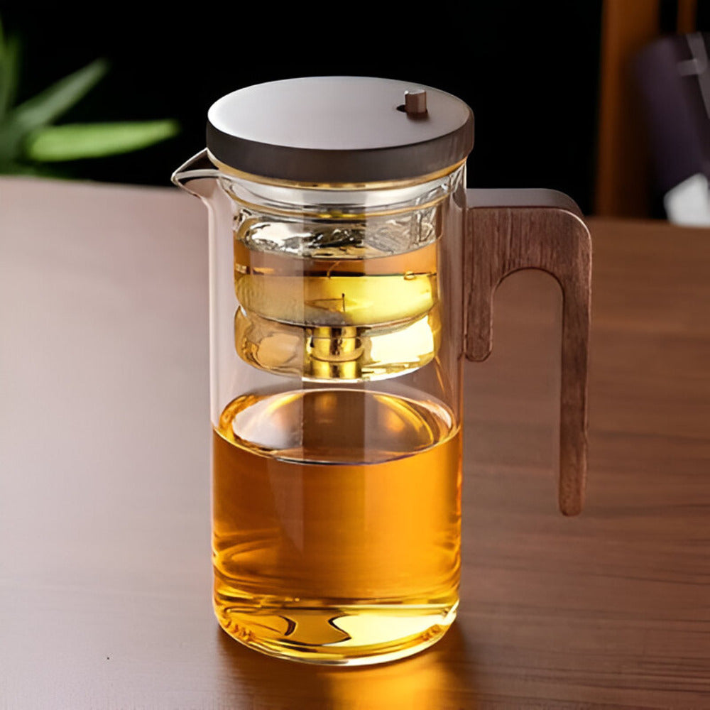 Elegant Glas Teekanna med Sil - Stilren Design för Zubereitung av Löste Teer