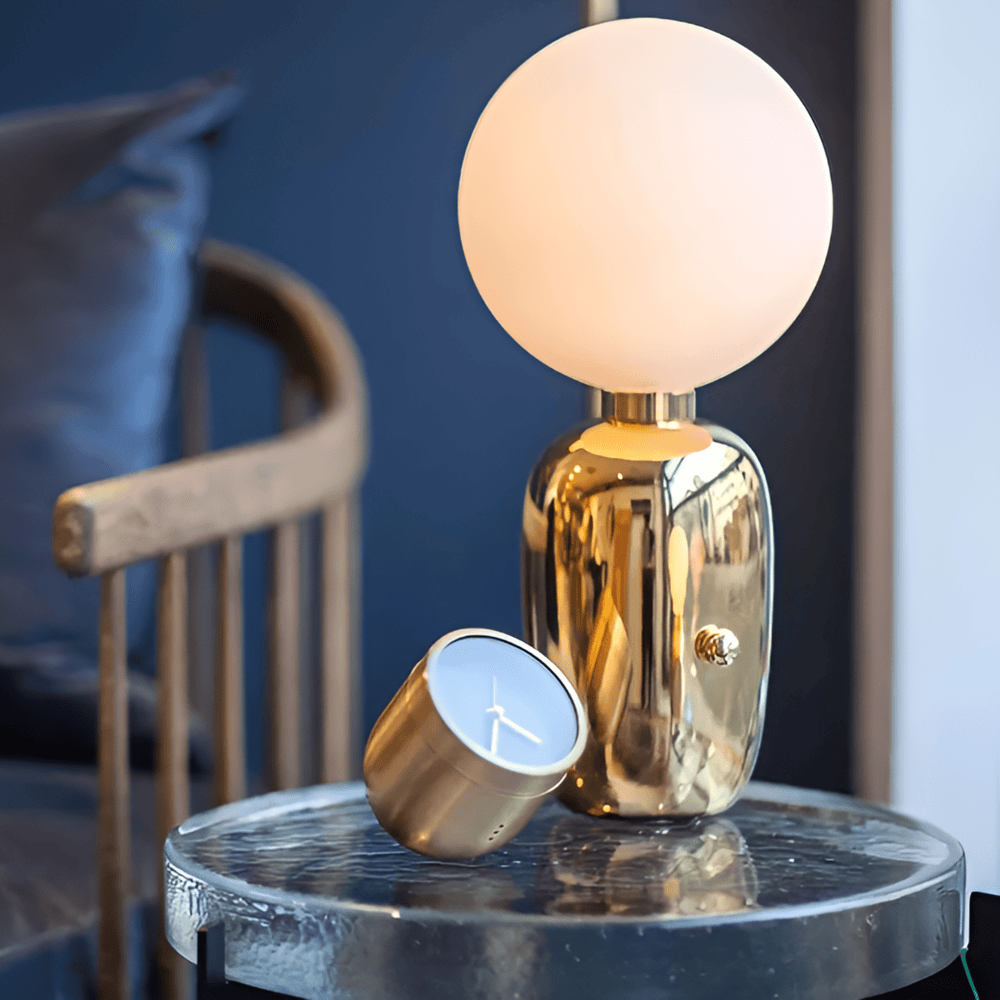 GleamSphere - Glasglobsbordslampa Med Dimbart Ljus