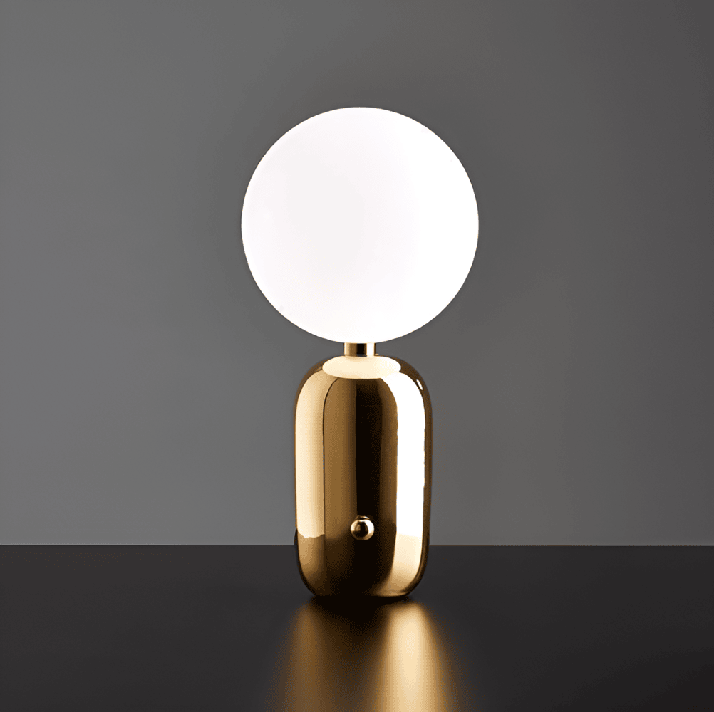 GleamSphere - Glasglobsbordslampa Med Dimbart Ljus
