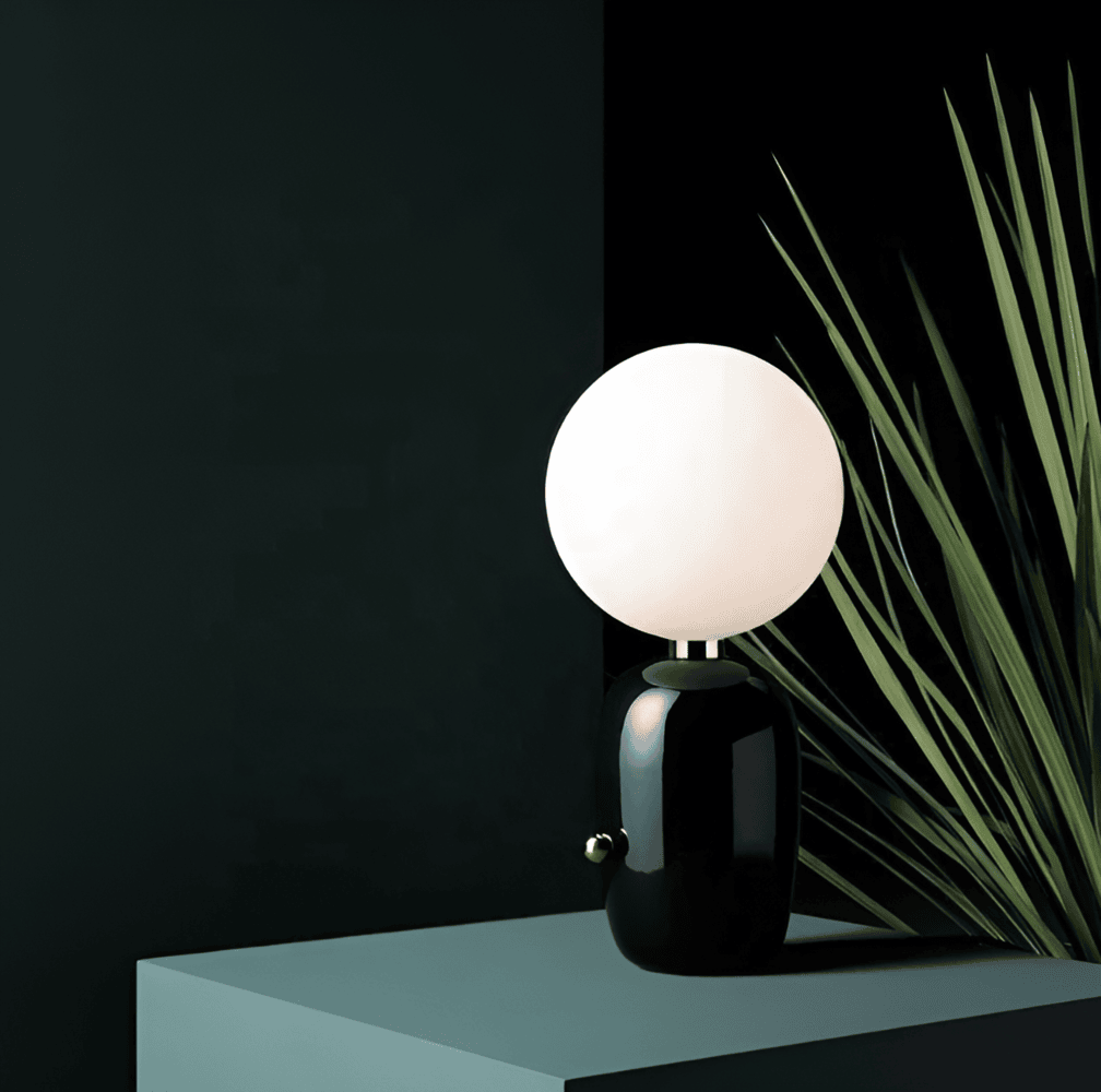 GleamSphere - Glasglobsbordslampa Med Dimbart Ljus