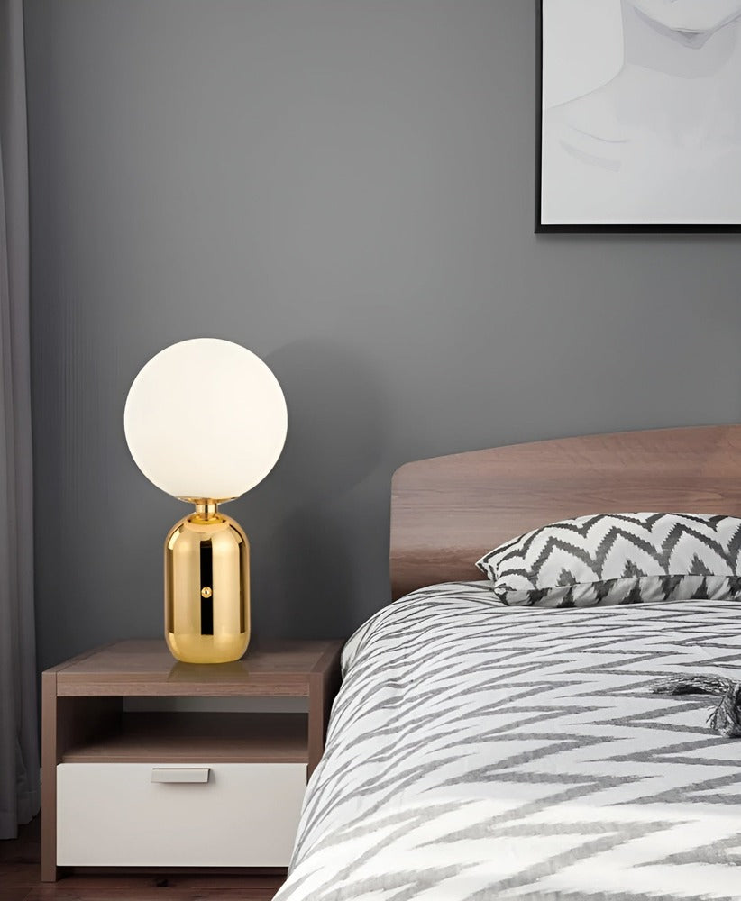 GleamSphere - Glasglobsbordslampa Med Dimbart Ljus