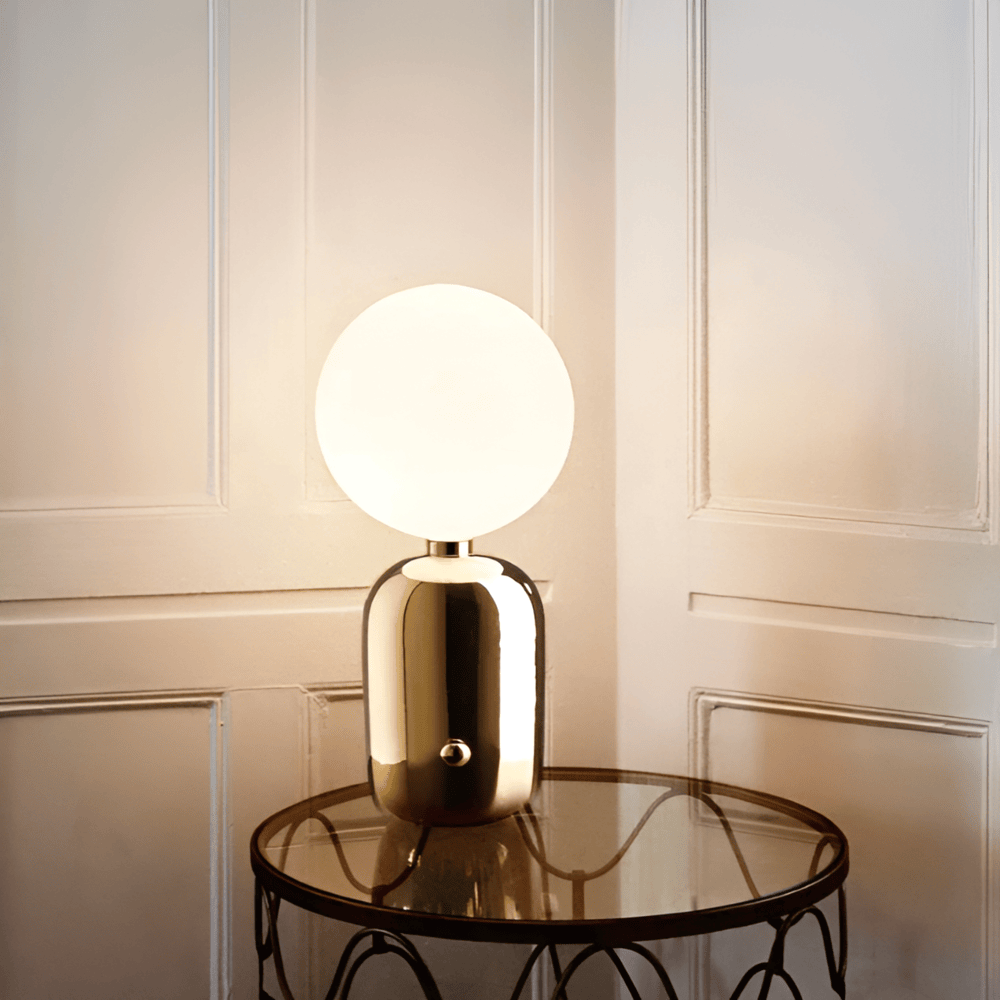 GleamSphere - Glasglobsbordslampa Med Dimbart Ljus